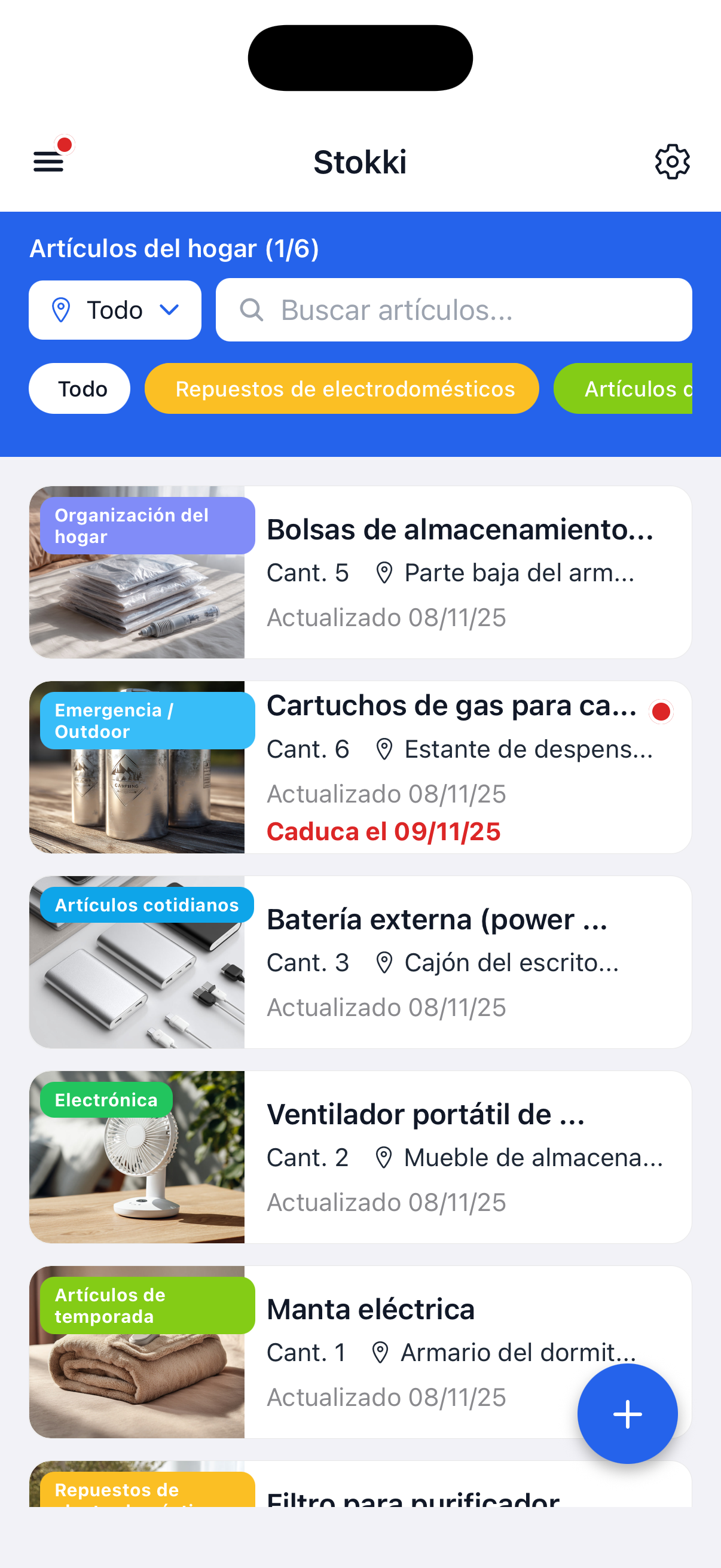 Artículos del hogar con fecha de caducidad